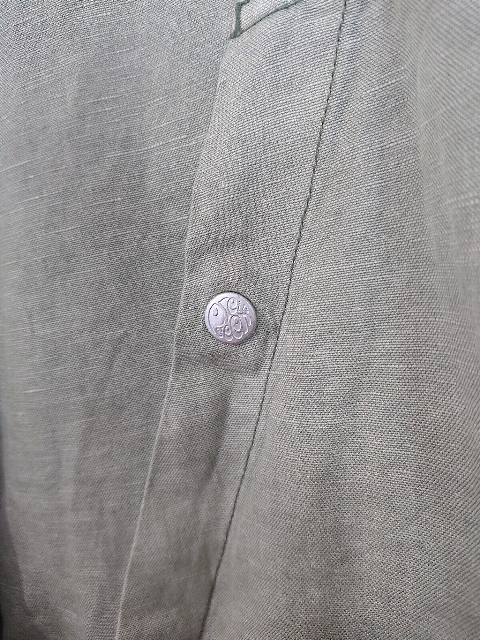 Thumbnail: Pretty Green Overhead Smock Jacket Linen | Large | Mod Casual Forrest