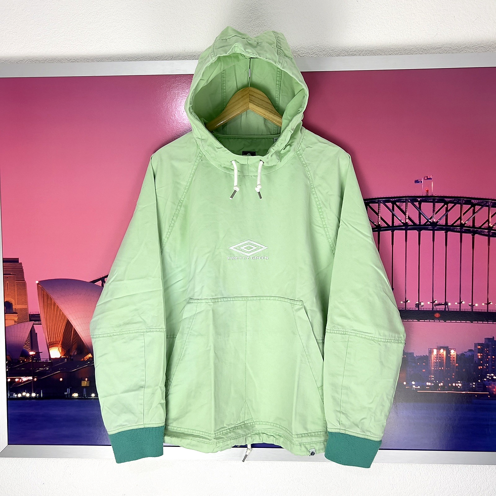 Thumbnail: RARE One Of A Kind Pretty Green x Umbro Hooded Jacket Smock |L/M| Liam Gallagher