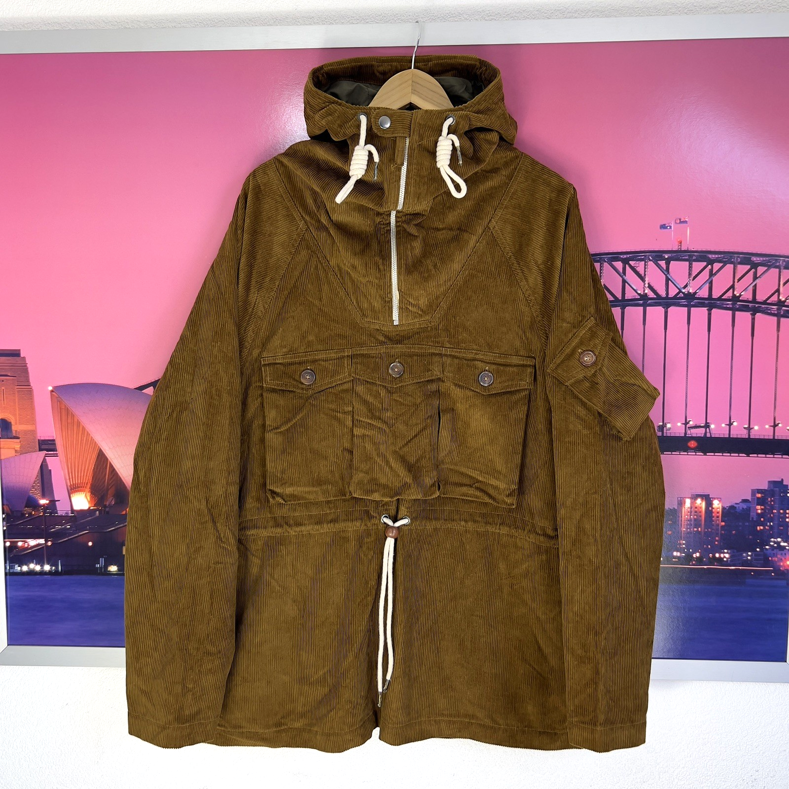 Hawkwood Mercantile Smock Jacket | AW19 Tryfan Tan Cord Anorak | Large