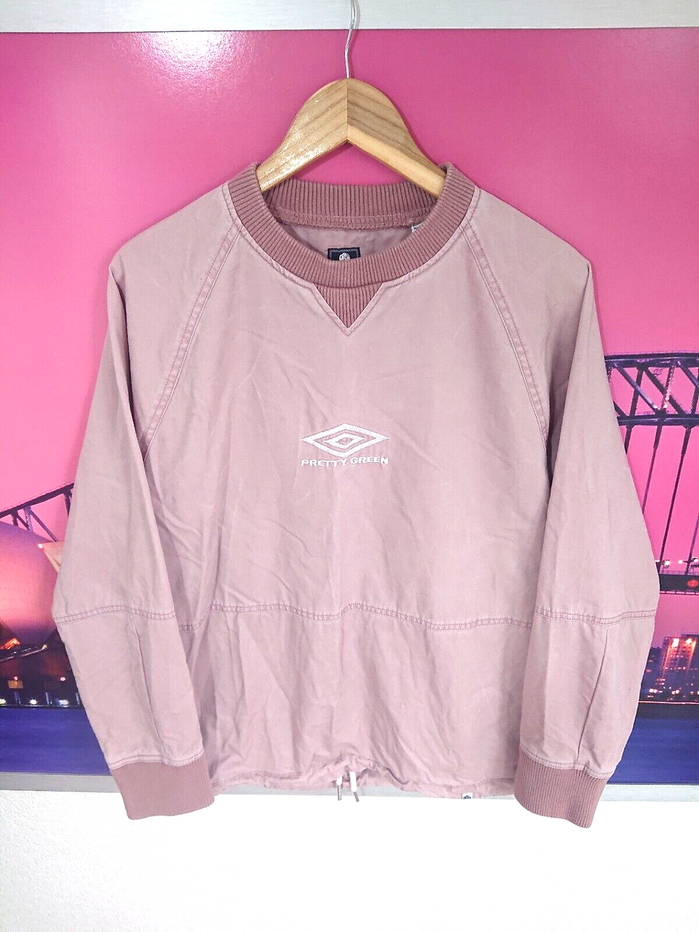 Thumbnail: Pretty Green x Umbro Drill Top Jumper Sweatshirt | Medium/L | Liam Gallagher Mod