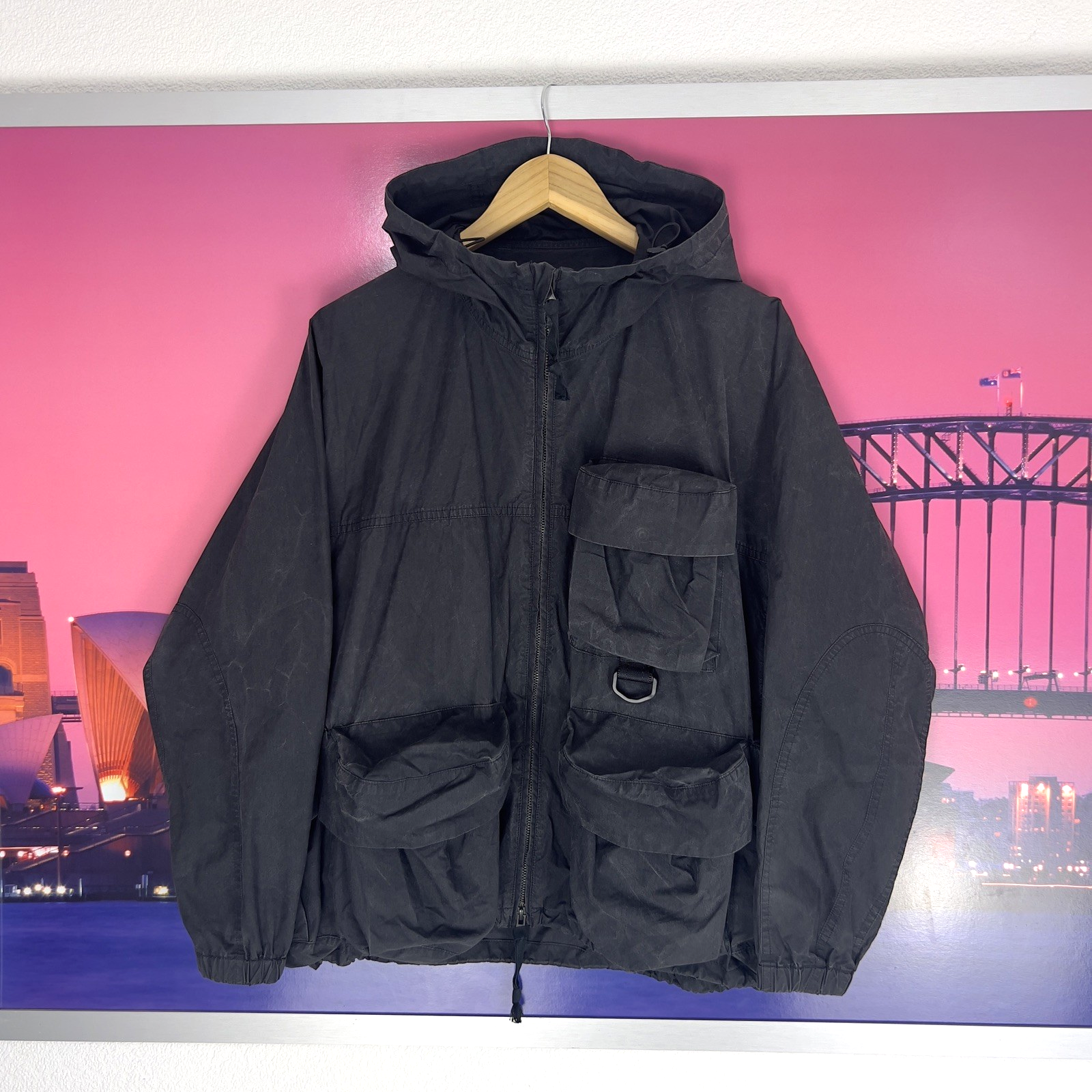 Snow Peak C/N Parka Jacket | RARE D Ring | Size 1 / XS | Black | Liam Gallagher