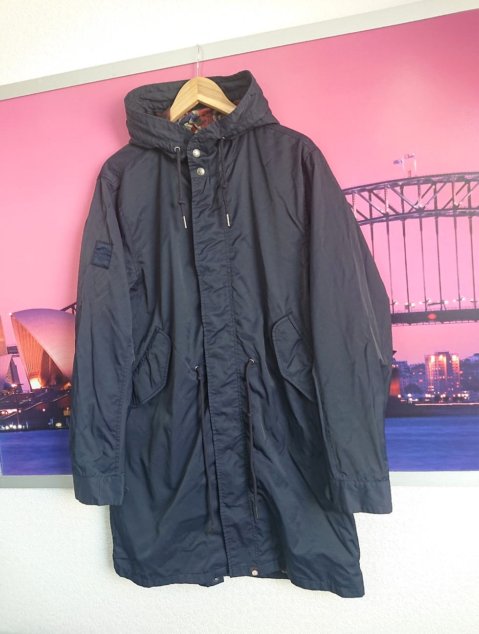 Thumbnail: Pretty Green Parka Jacket | Medium | 90s Britpop Mod Fishtail Union Jack Oasis