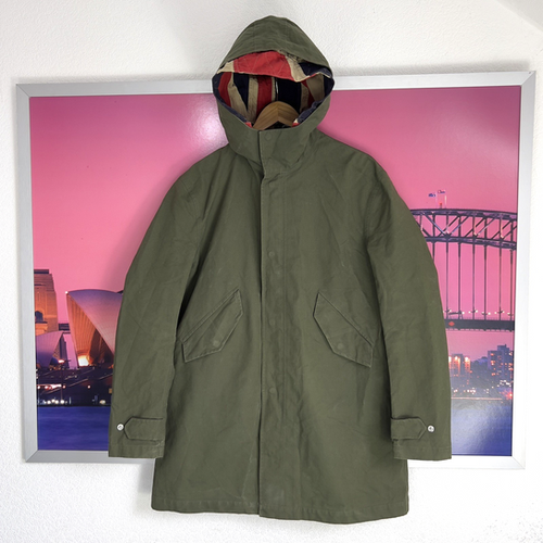 Pretty Green Ventile Union Jack Parka jacket RARE | Medium | Liam