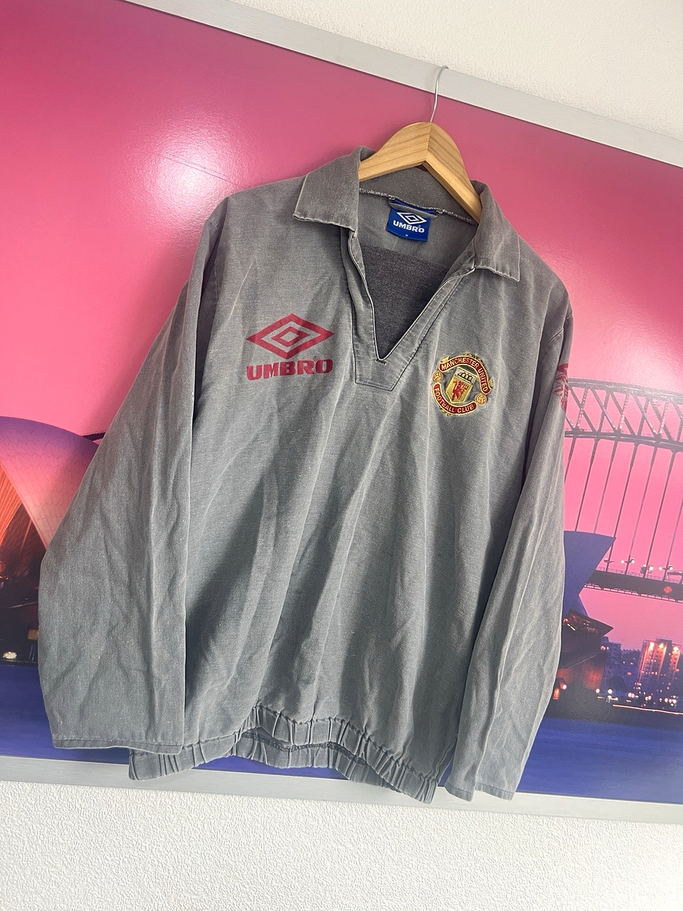 Thumbnail: RARE Vintage Umbro Manchester United 1994-95 Drill Top Training Jacket | Medium