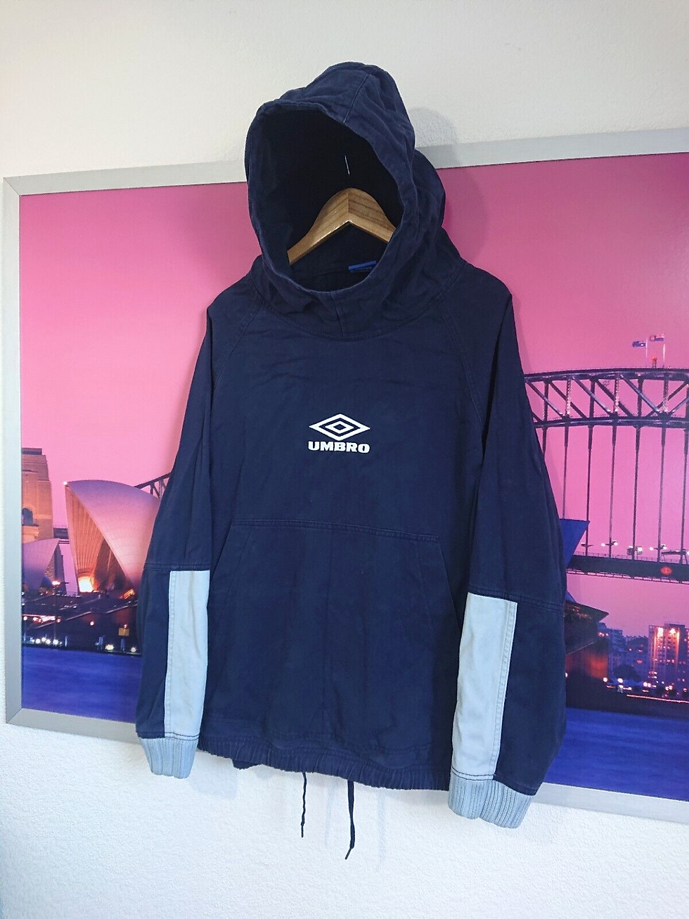 Thumbnail: Umbro Vintage 90s Maine Road Hooded Drill Top Liam Gallagher Oasis RARE | L / XL