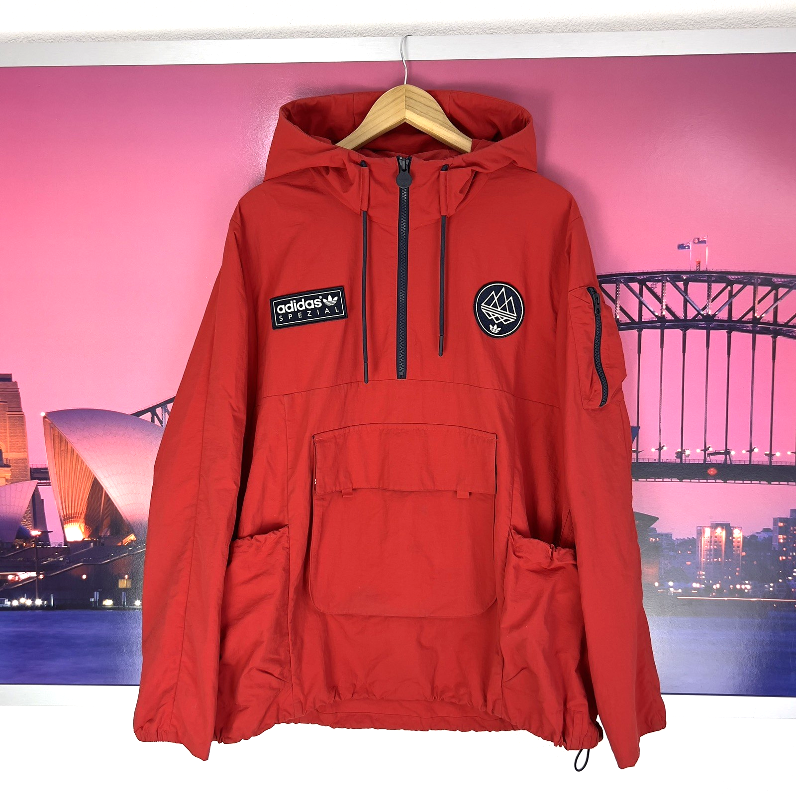 Adidas Spezial SPZL Todmorden Smock Jacket | Red | M / Large | Liam Gallagher