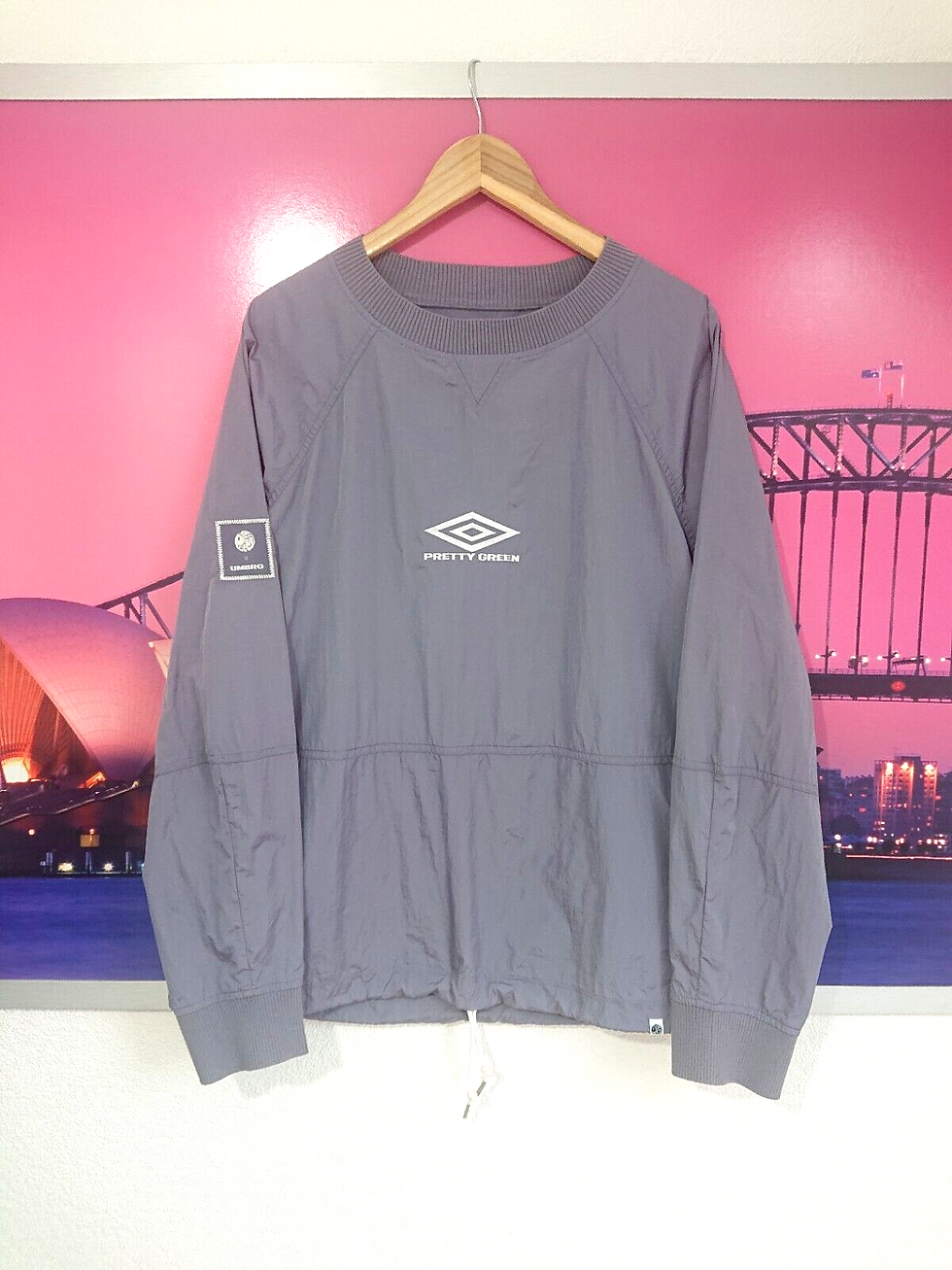 Thumbnail: Pretty Green X Umbro Shimmer Drill Top - Mens Size Large | Oasis Liam Gallagher