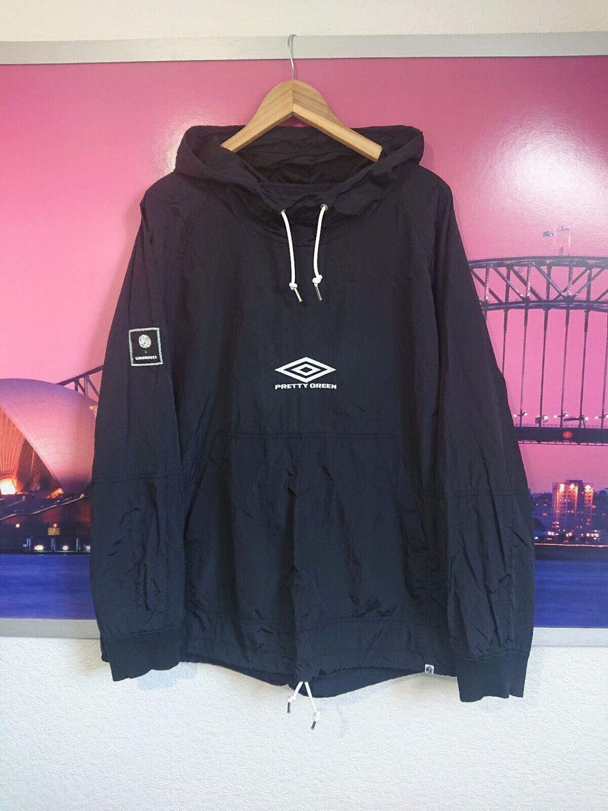 Pretty Green x Umbro Hooded Jacket Smock | RARE | XXL | Oasis / Liam Gallagher