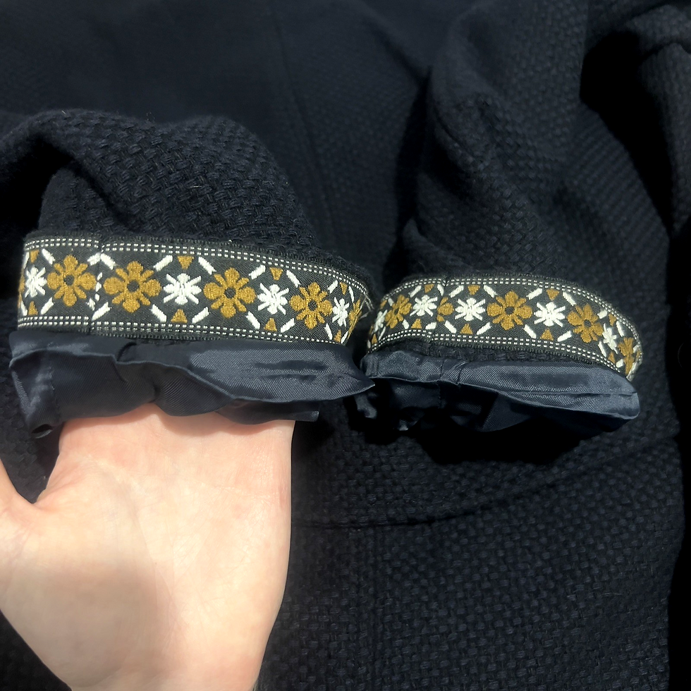 Thumbnail: Pretty Green Black Label Pea Coat | 76% Wool Double Breasted Jacket | XL / Large