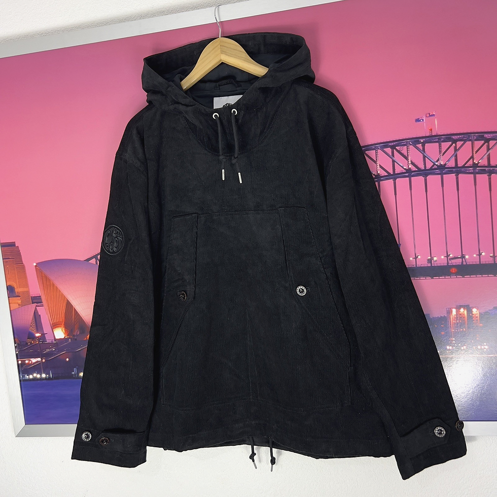 Thumbnail: Pretty Green Cord Smock | XL | BNWT RRP £150 | Black Insignia Indie Mod