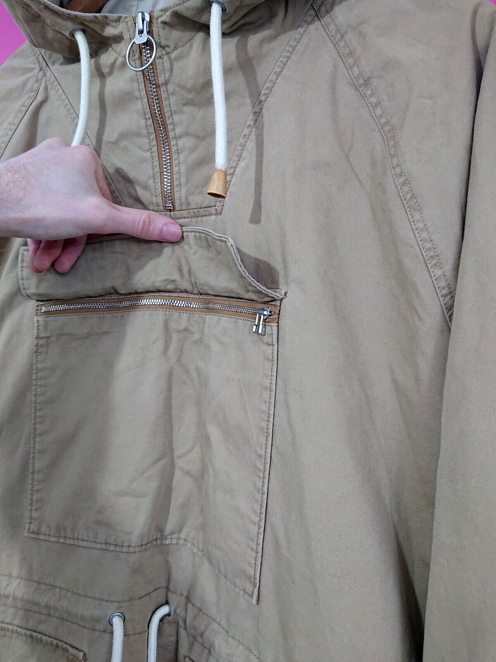 Thumbnail: Pretty Green Smock Overhead Jacket | XXL / 3XL | Sand 90s Indie Mod Military