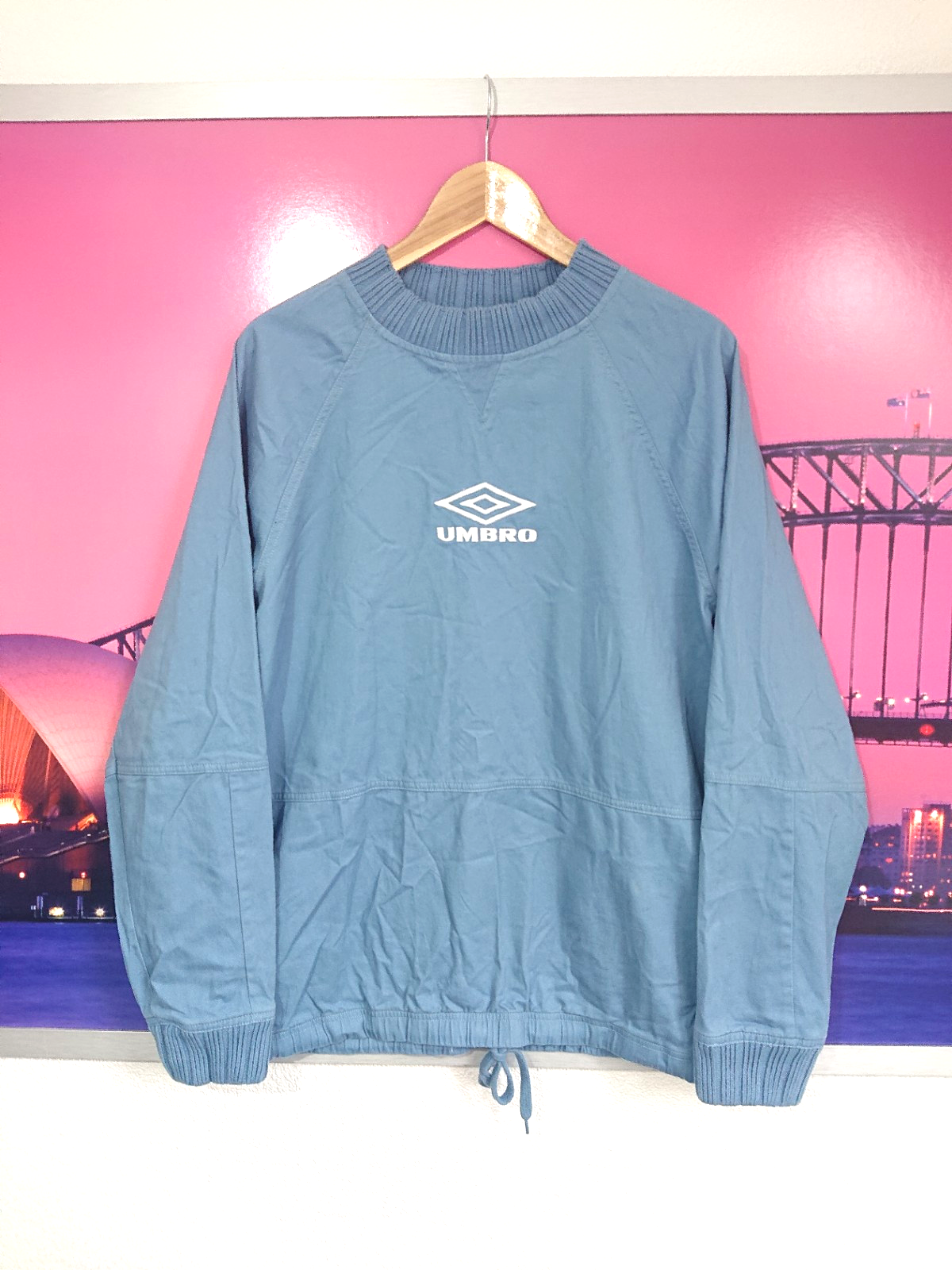 Umbro Vintage 90s Maine Road Drill Top Liam Gallagher Oasis | Medium / Large