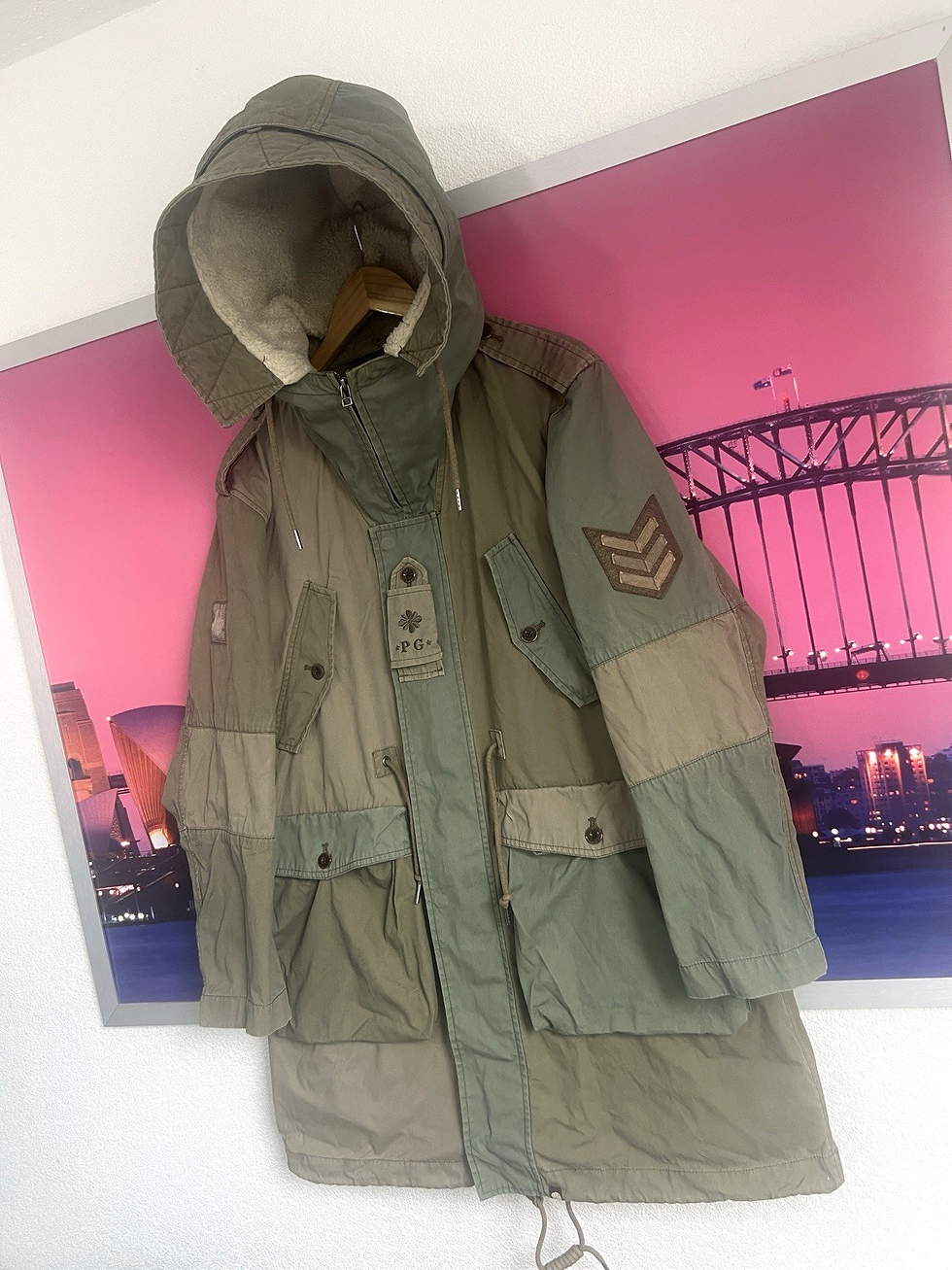 Thumbnail: Pretty Green Parka Jacket | Large | 2017 Grosvenor Fishtail Military Mod pretty