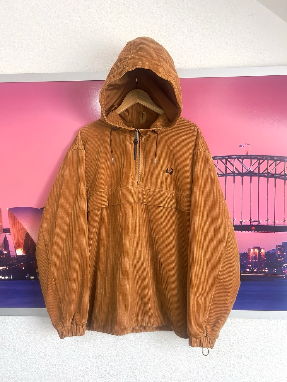 Thumbnail: FRED PERRY Tan Corduroy Overhead Jacket Smock | Medium / Large / XL | RRP £150