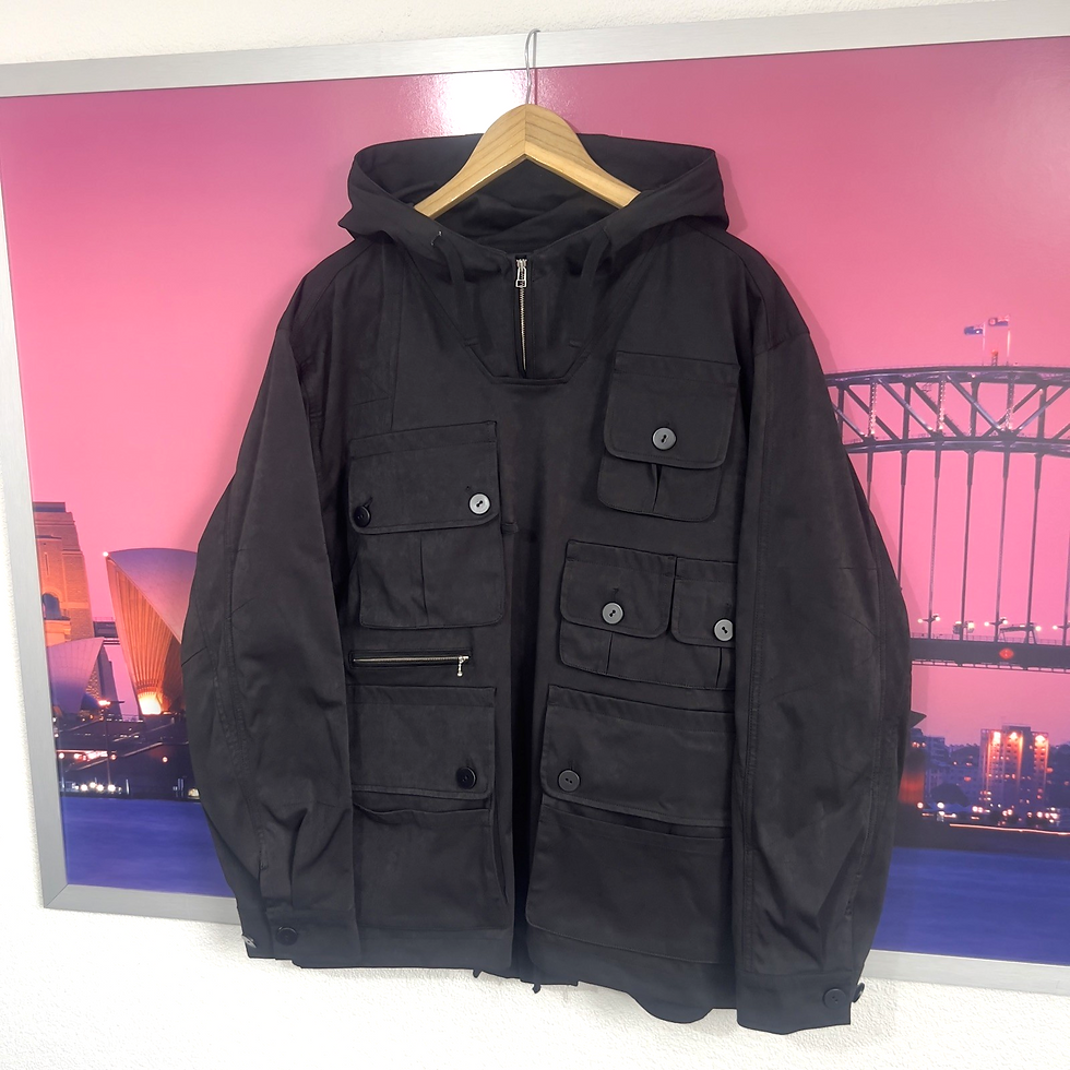 Thumbnail: Pretty Green White Label Smock Jacket PGWL | XL | Liam Gallagher Multi Pocket