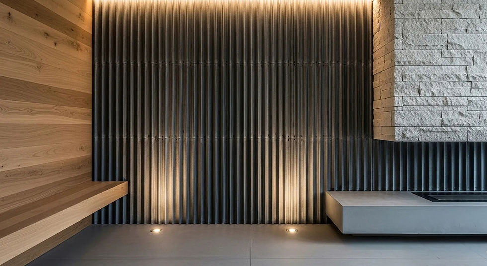 corrugated iron cladding house