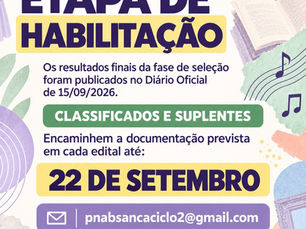 CICLO 2 DA PNAB AVANÇA PARA HABILITAÇÃO DE PROJETOS CULTURAIS EM SÃO CARLOS
