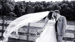 Black & White Wedding Day Image