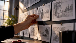 Vignettes de storyboard présentées en ordre
