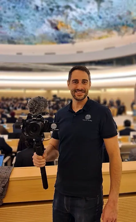 Tulip Films filming inside the United Nations in Geneva