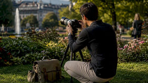 Photographer setting up camera showing consent awareness