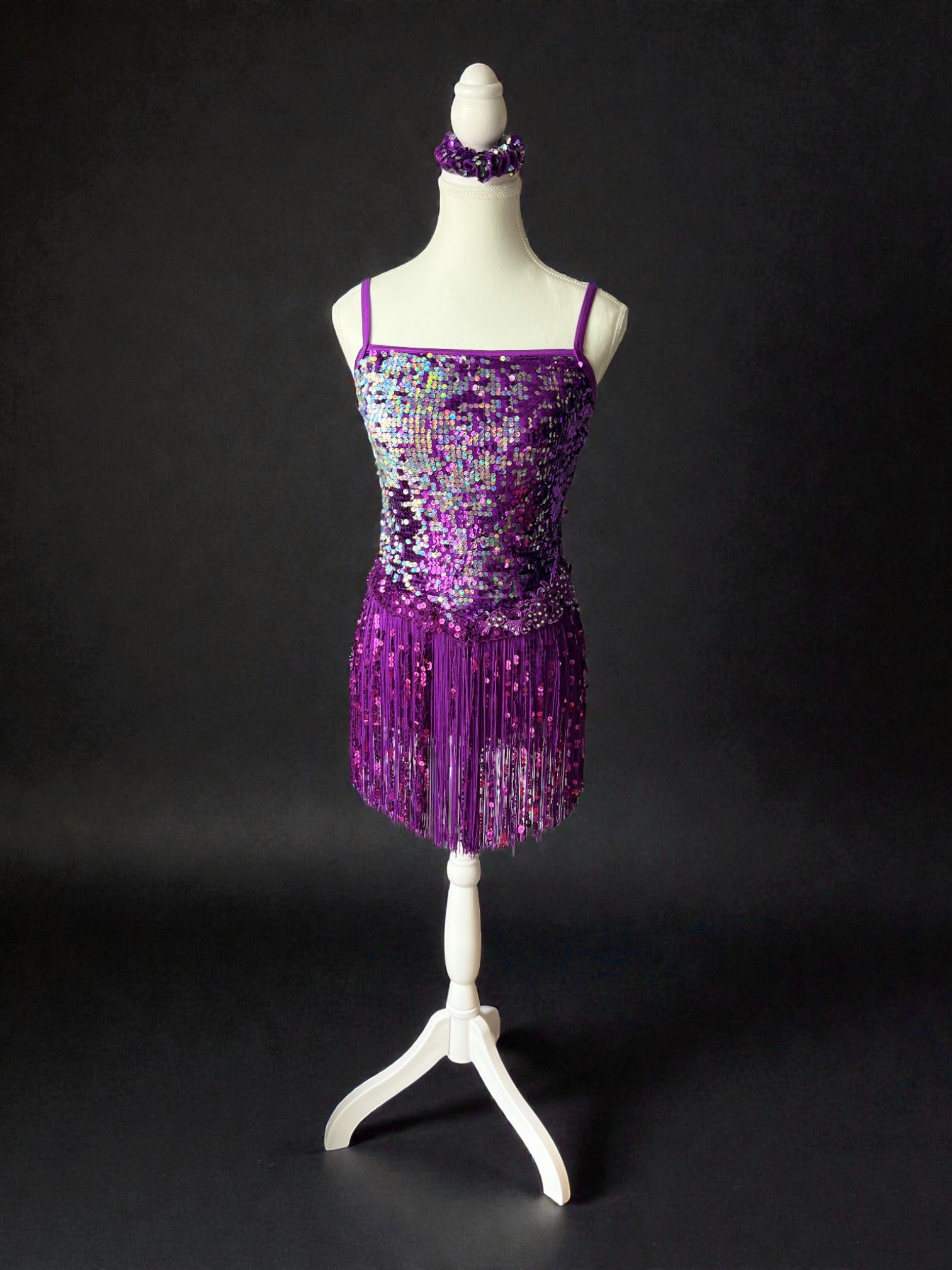 Weissmans Purple Fringe Jazz Costume