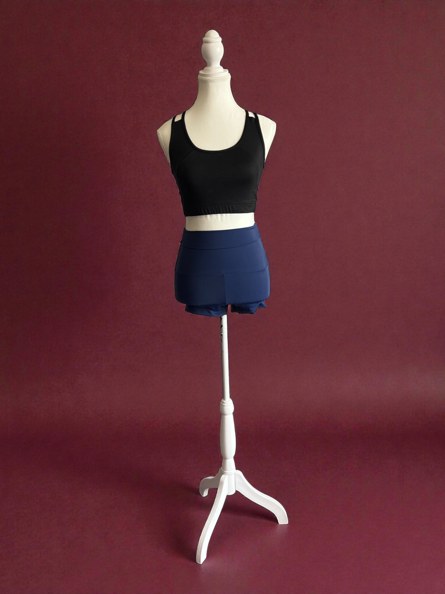 High Waisted Navy Jazz Shorts