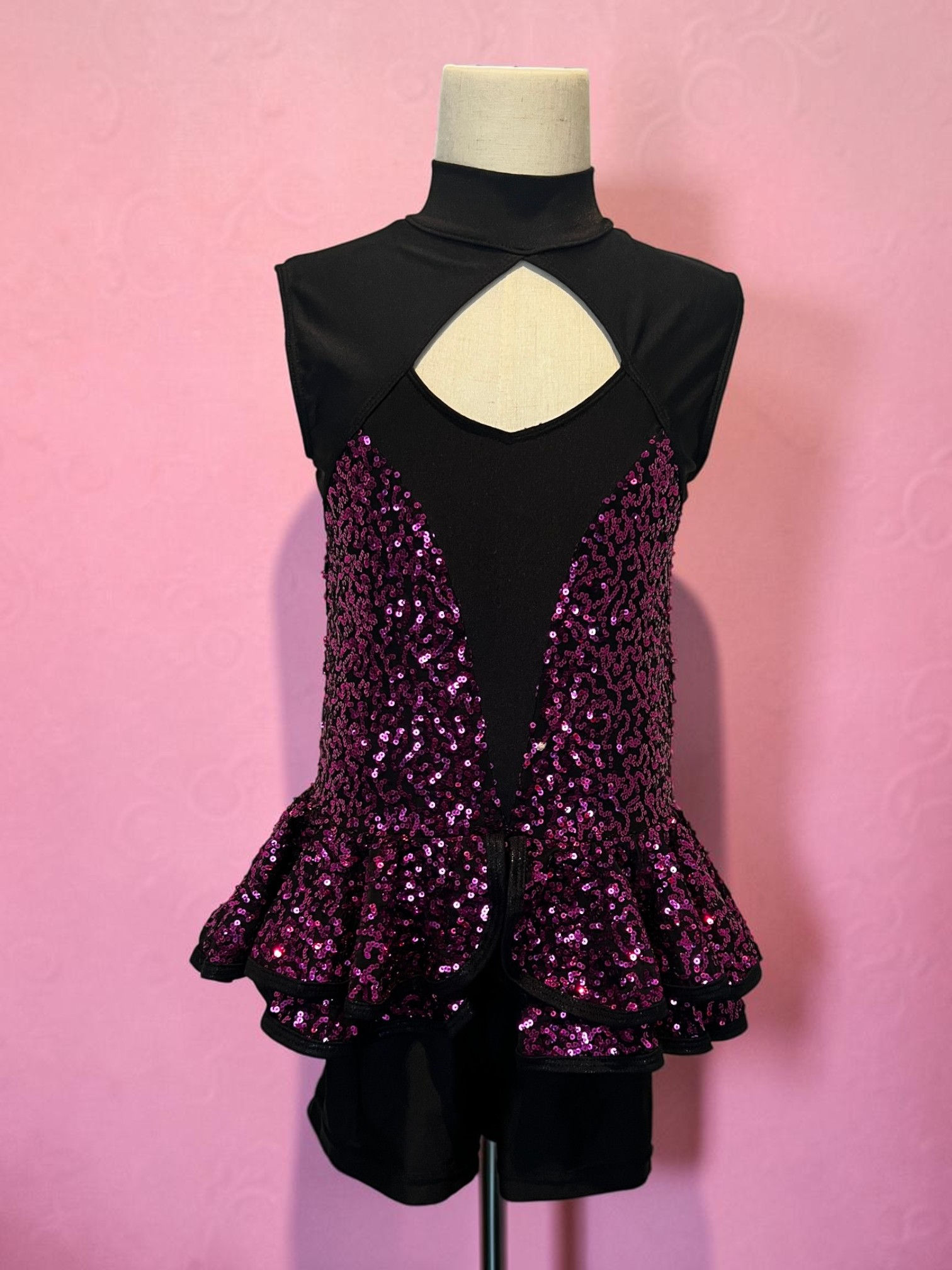 Tilly Black and Purple Sequin Jazz Costume