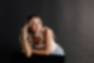 studio senior picture with black backdrop