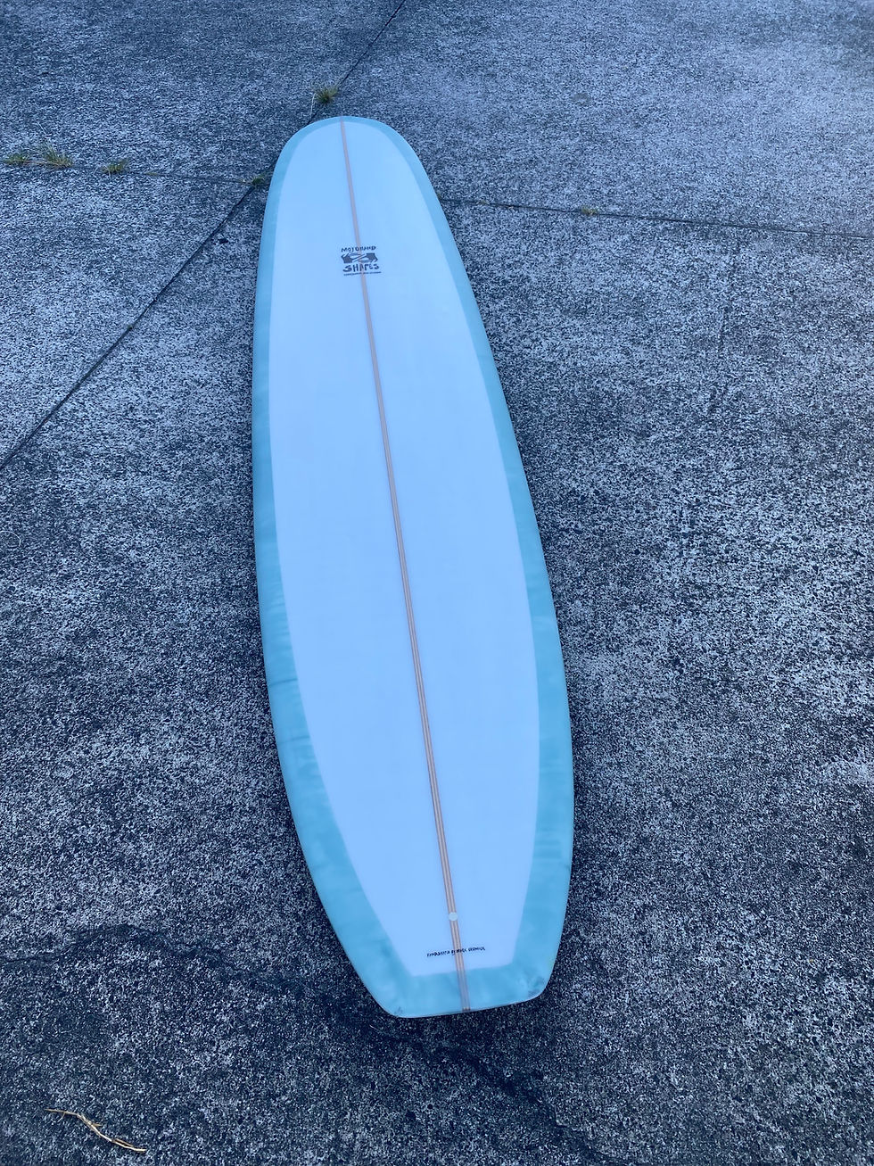 Thumbnail: Hand shaped 9'6" Hula Log Green Swirl Volan.