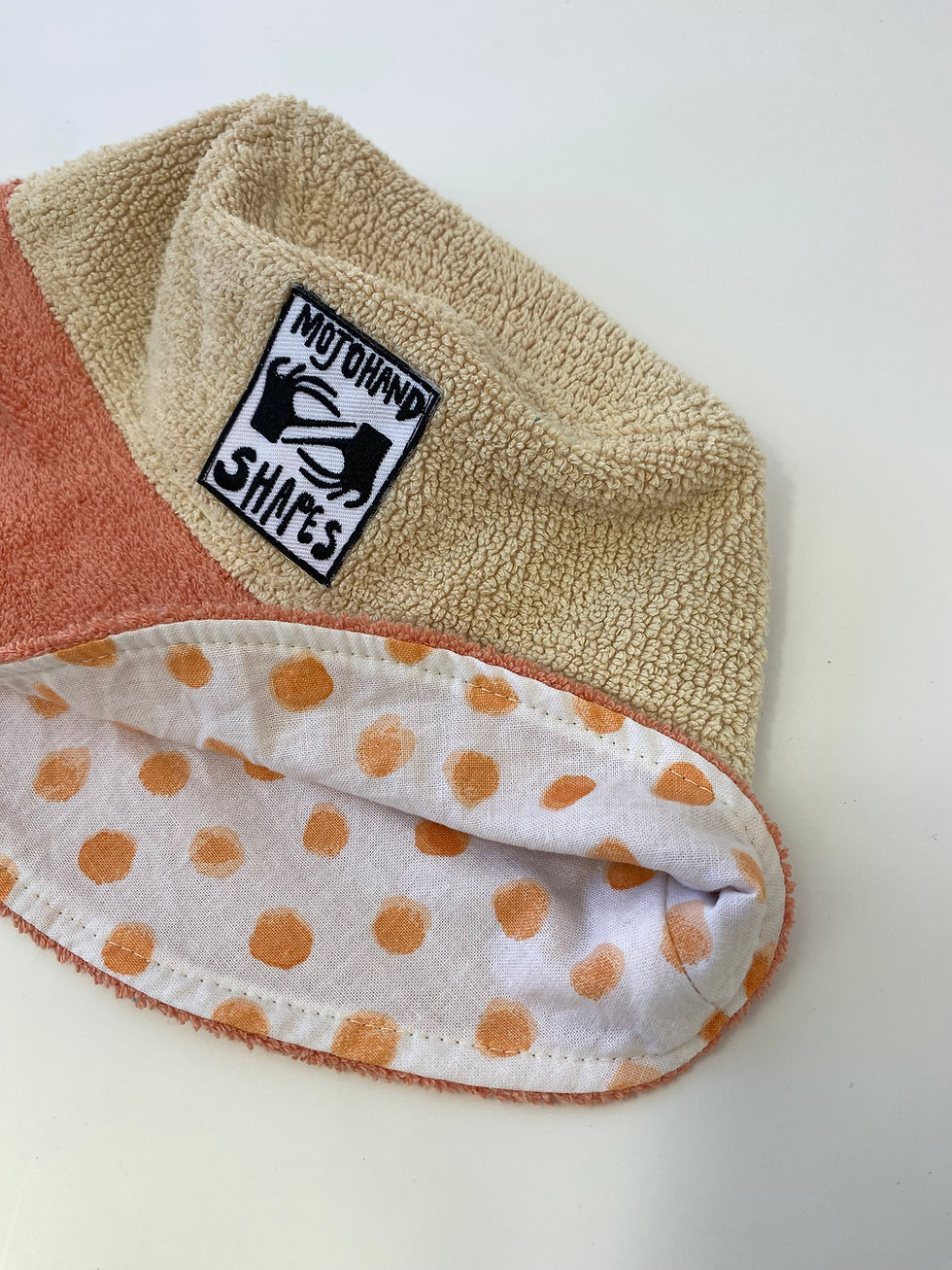 Thumbnail: Kids Towelling Bucket Hat Orange/Apricot