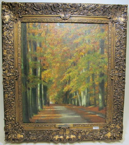 V049 - Chaussée forestière en automne (1918)