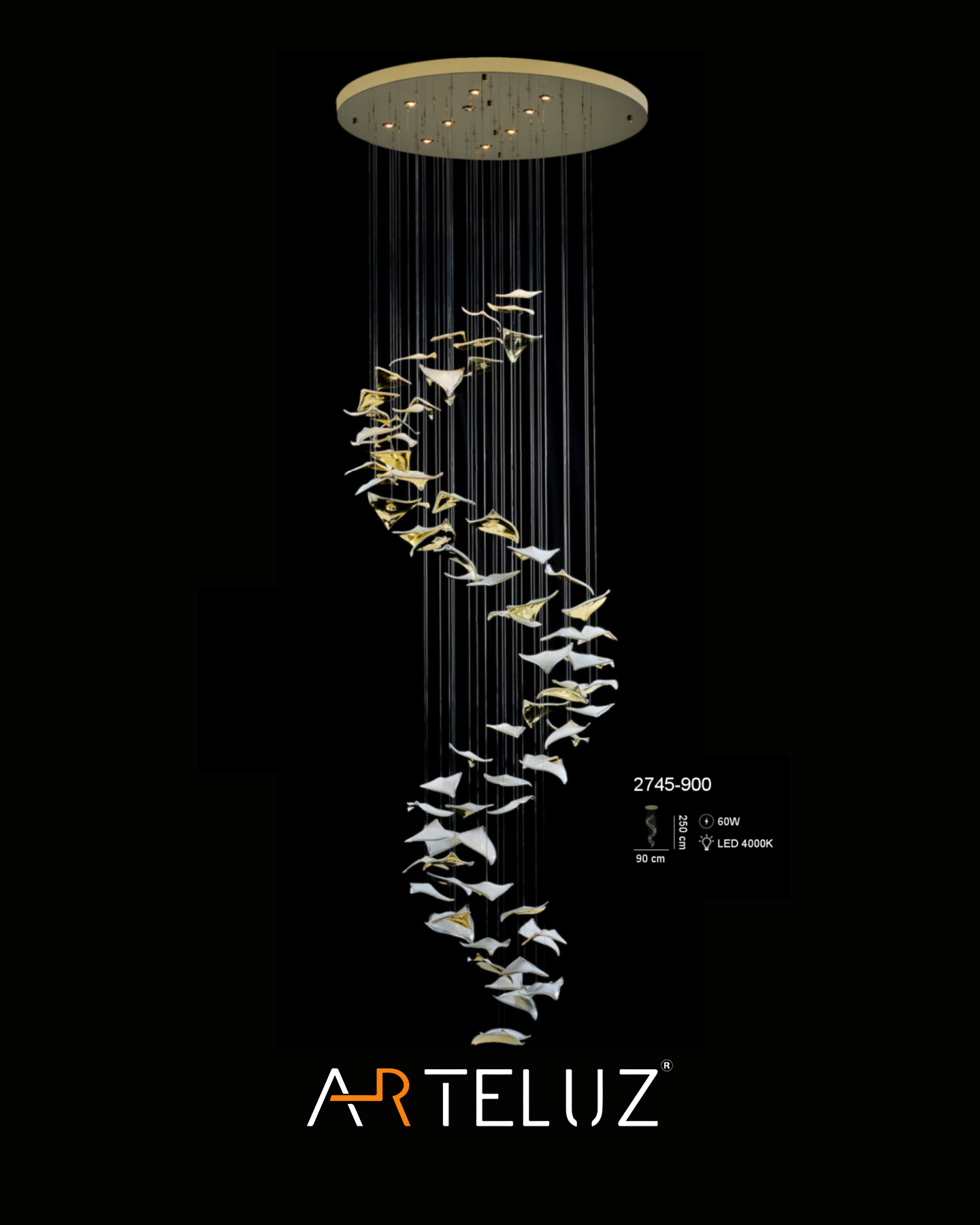 2745-900 YELLOW FLIGHT MODEL GALERİ BOŞLUĞU AVİZE (90 CM)