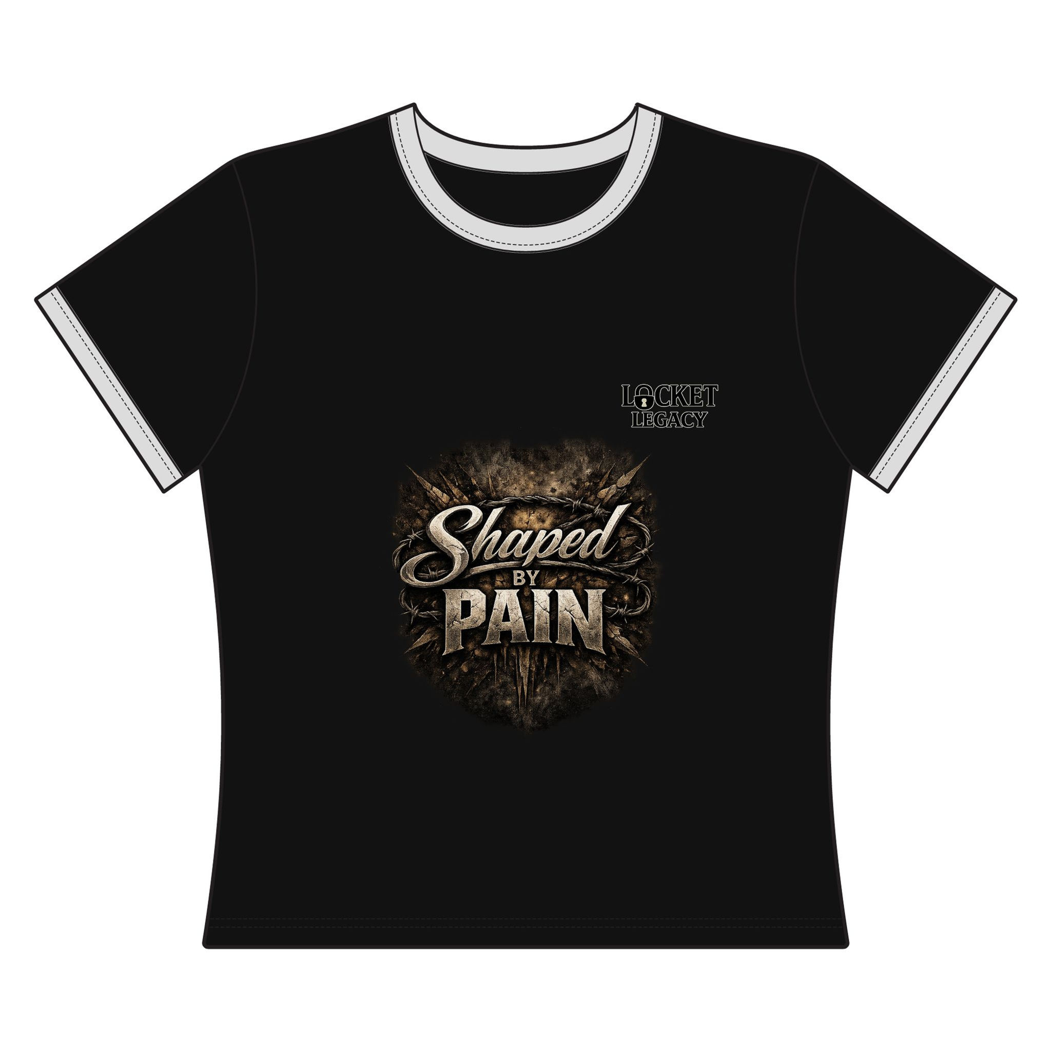 Shaped by Pain / Watered by Adversities Women's Ringer /Inspirational Graphic T