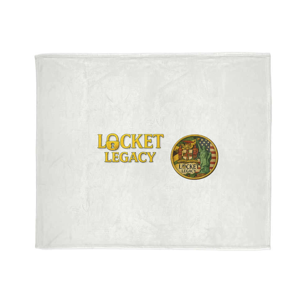 Thumbnail: Throw Blanket — "Locket Legacy" Vintage Coin Design Soft Polyester Blanket