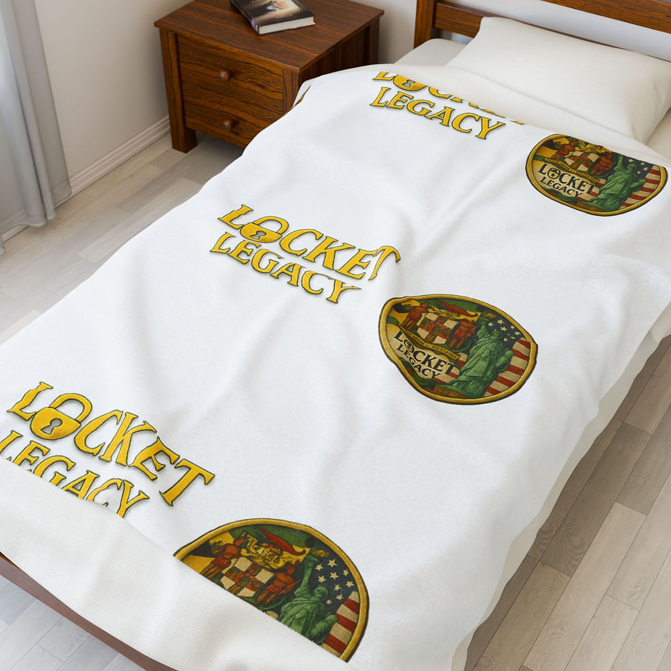 Thumbnail: Locket Legacy Velveteen Plush Blanket – Cozy Logo Throw for Fans & Home Decor