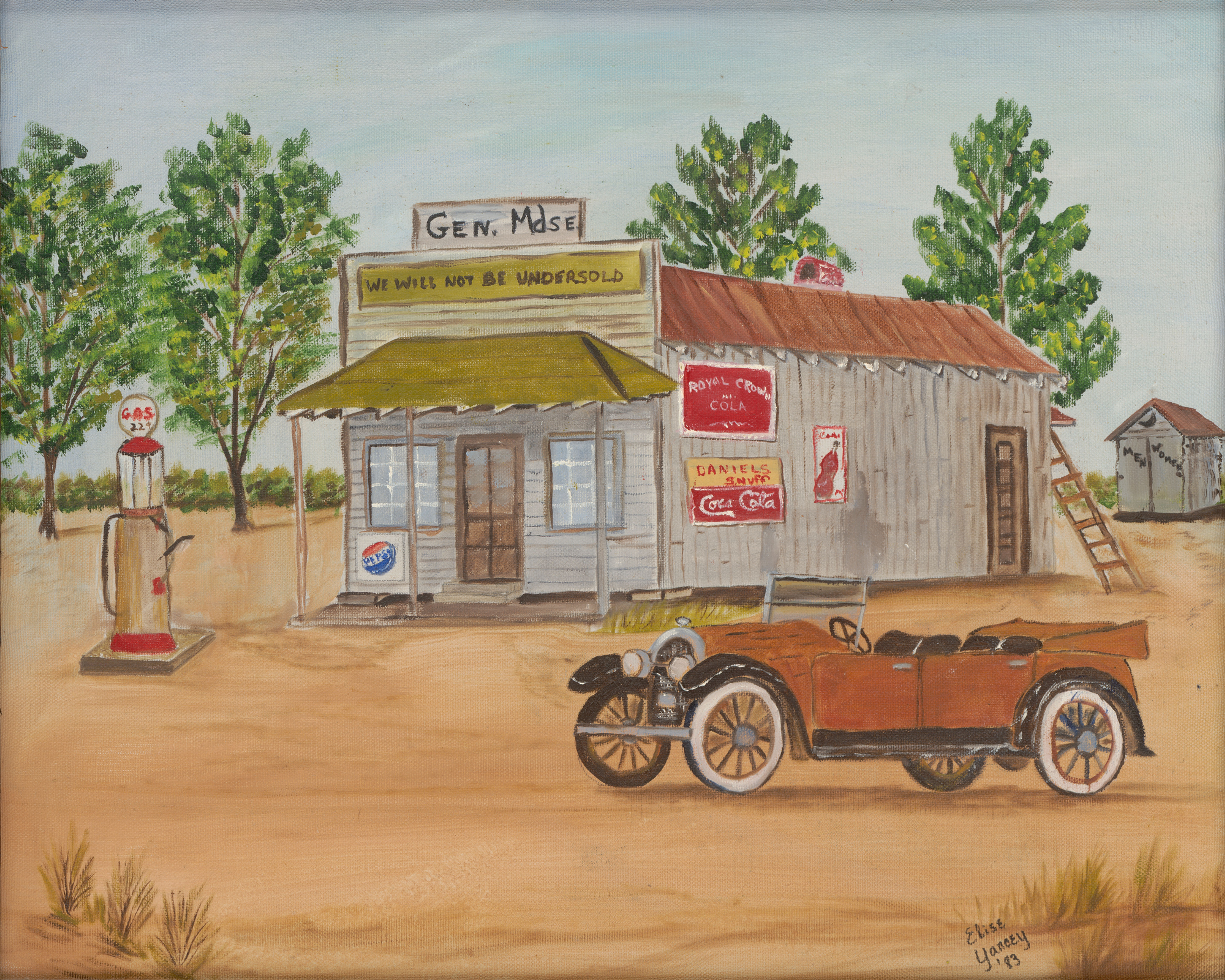 "Country Store and Antique Car" by Elise Yancey