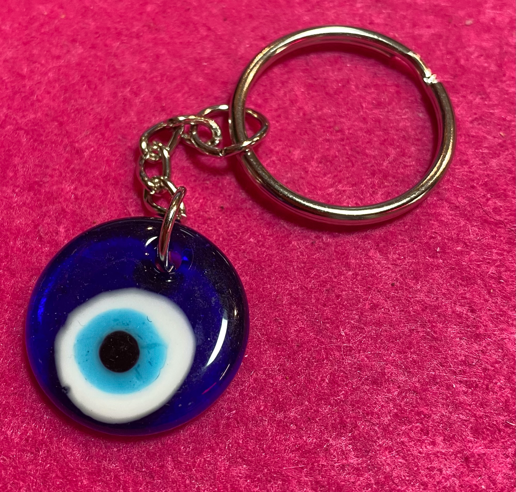 Evil Eye Glass Keychain
