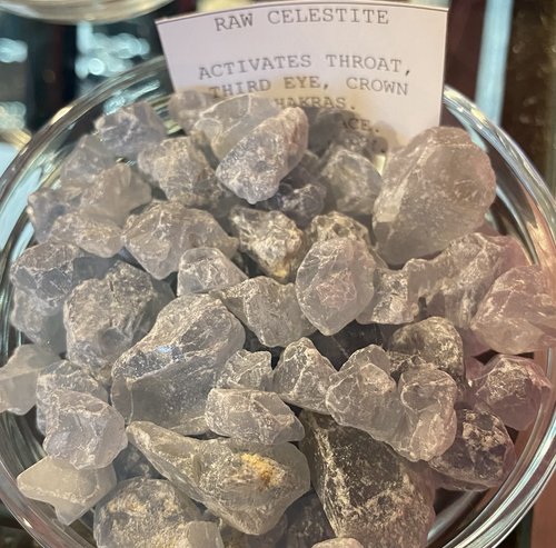 Small Tumbled Raw Celestite