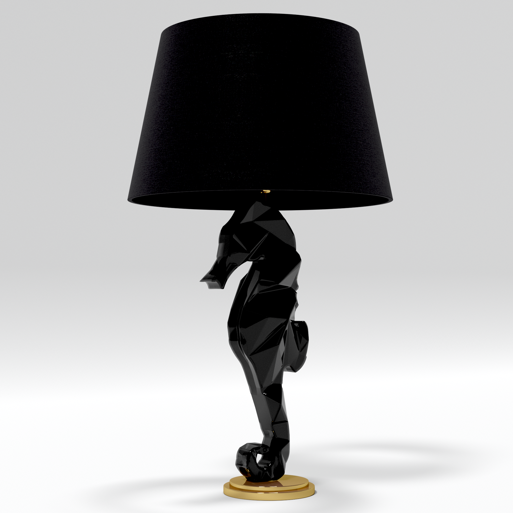 Seahorse Lampshade Fully Black