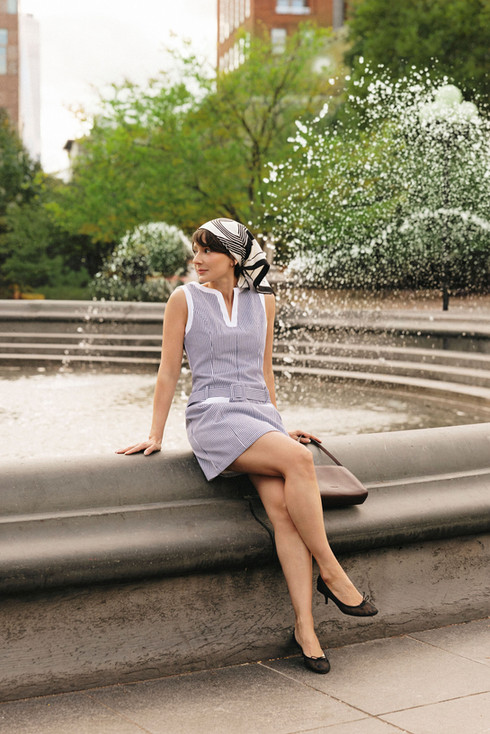  Denzel Cotton Dress Stripe - Petite Studio