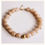 Thumbnail: XL vierkante kralen ketting - beige