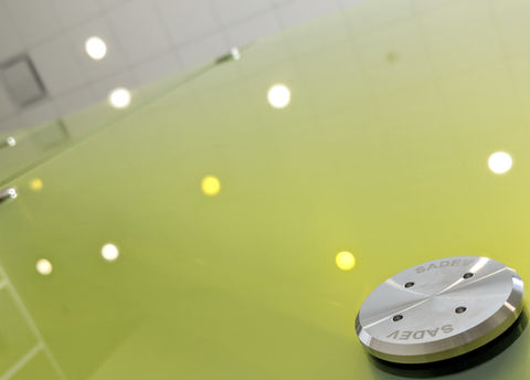 Custom laminated glass balustrade.