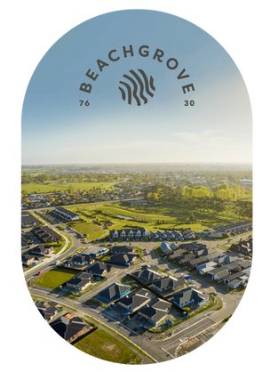 Drone Image Of Houses At The Beachgrove Kaiapoi Subdivision