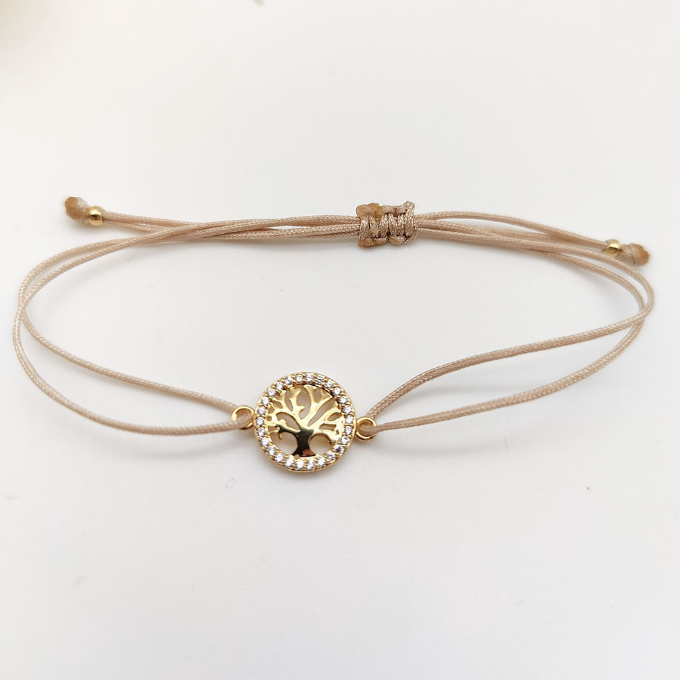 Miniaturbild: Armband mit Zirkonia-Verbinder "Lebensbaum"