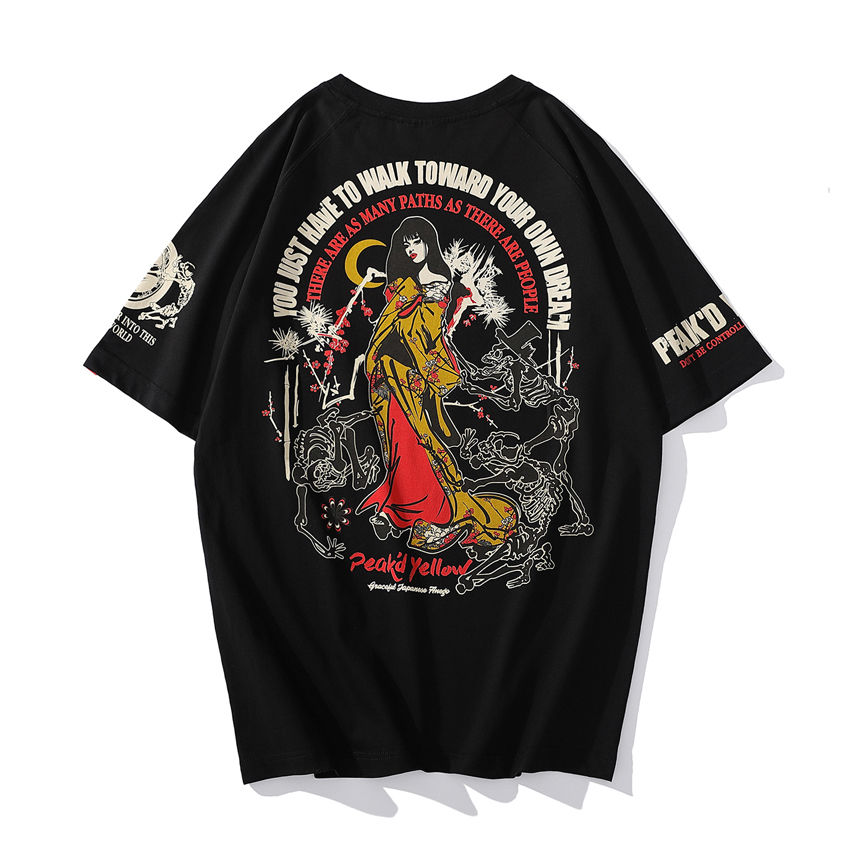 縮圖：M134 | 藝妓與骷髏 | M-3XL