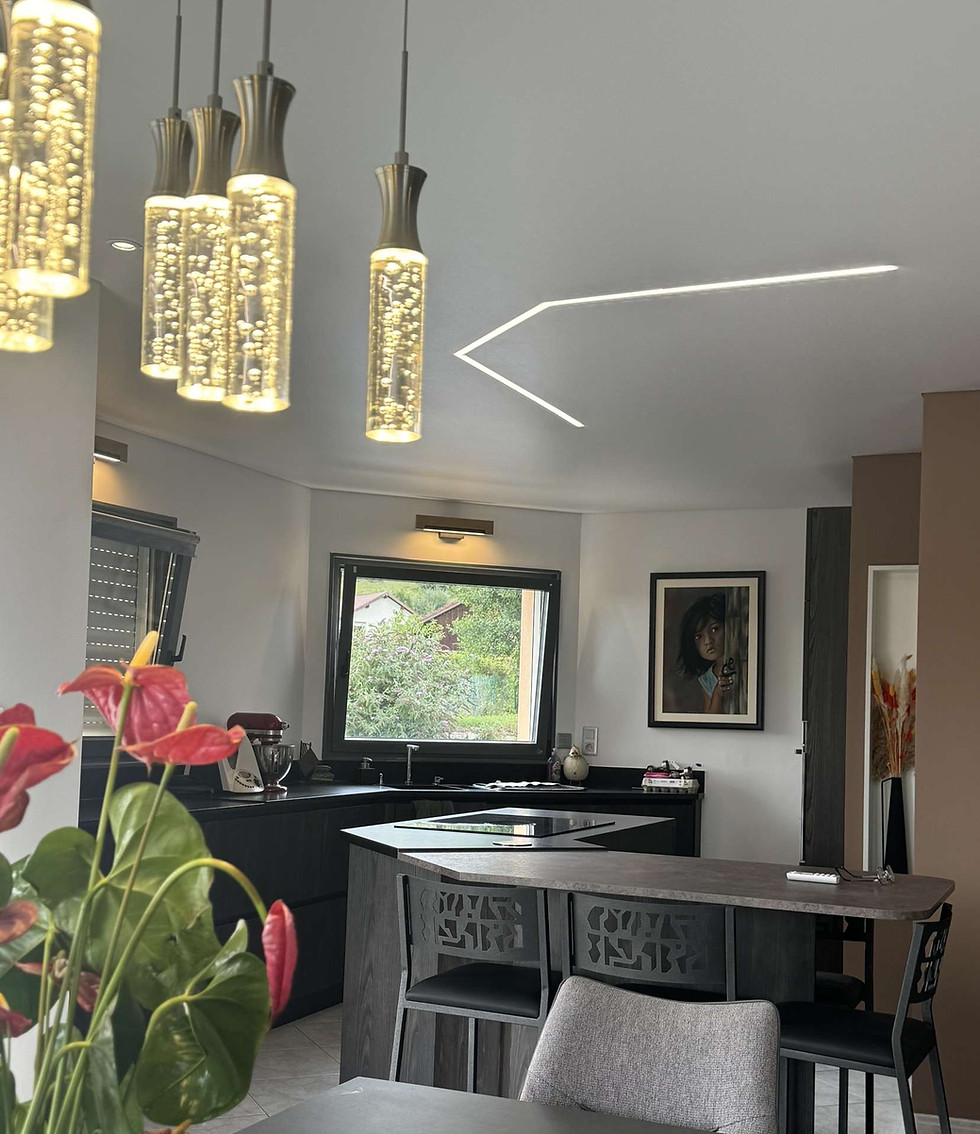 Plafond tendu blanc satiné
