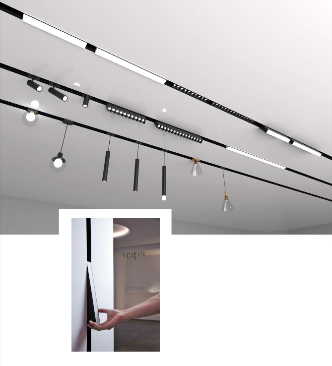 plafond tendu rails