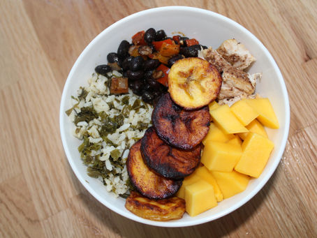 Bean, Chicken & Rice Bowl with Plantains