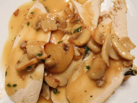 Roasted Rosemary Chicken Breast with Mushroom Gravy